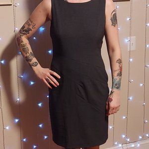 Classic Calvin Klein Gray Sleeveless Pencil Dress Size 10